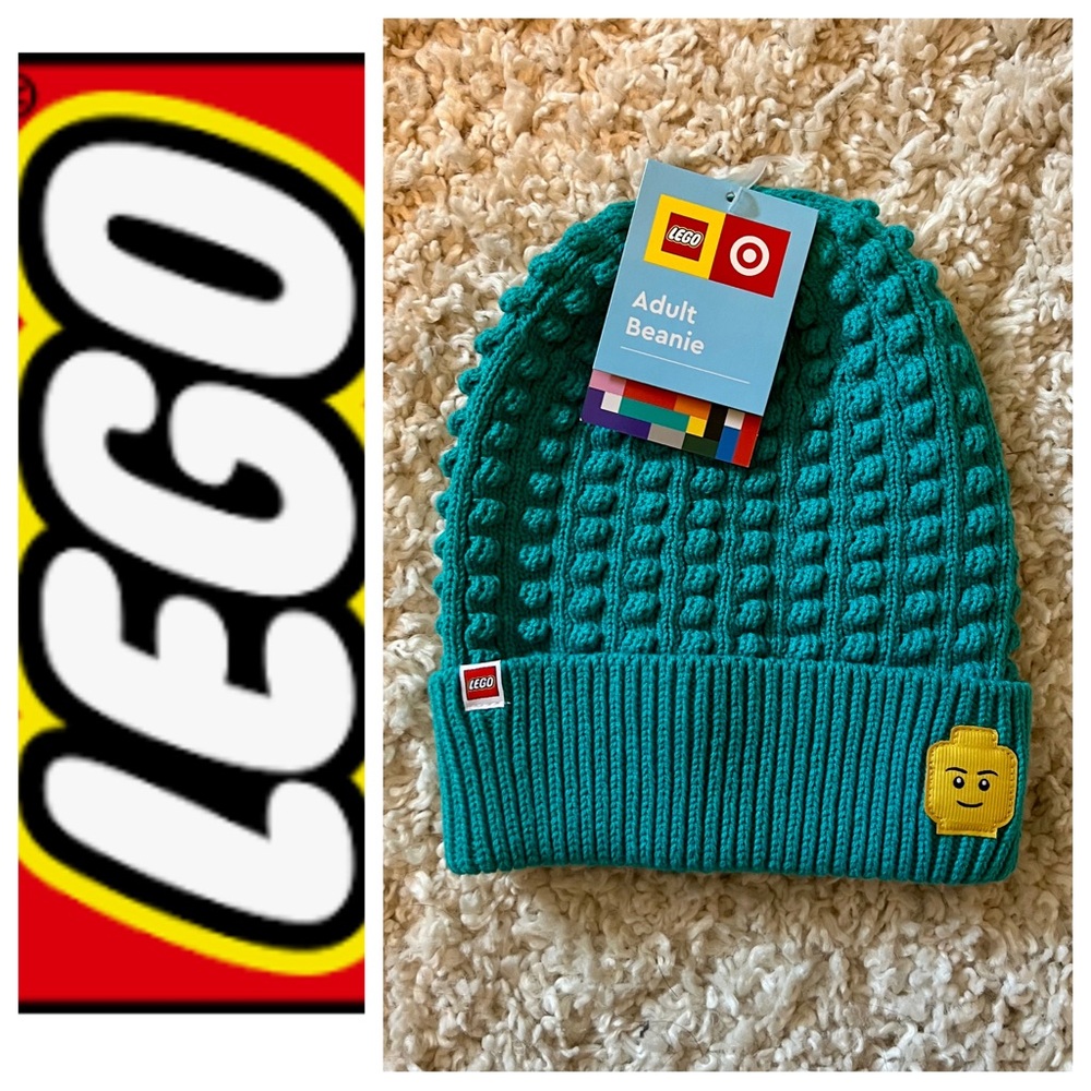 LEGO Turquoise Beanie with Iconic Face Patch NWT